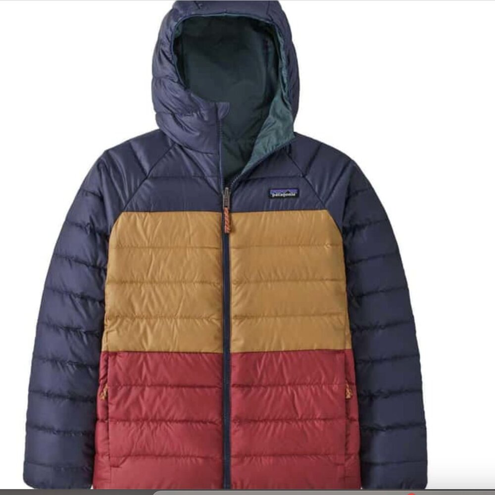 Patagonia Boys' Reversible Down Sweater Hoodie size L